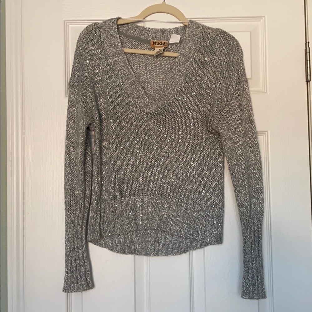 Mudd- silver sparkle sweater
